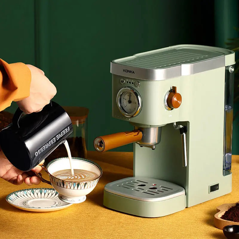 Semi-Automatic Espresso Machine Capsule Compatible with Milk Frother Novva Living