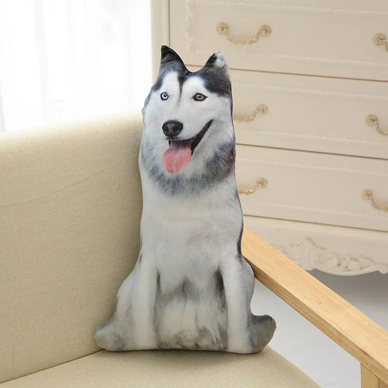 3D Dog Plush Pillow Cushion Novva Living