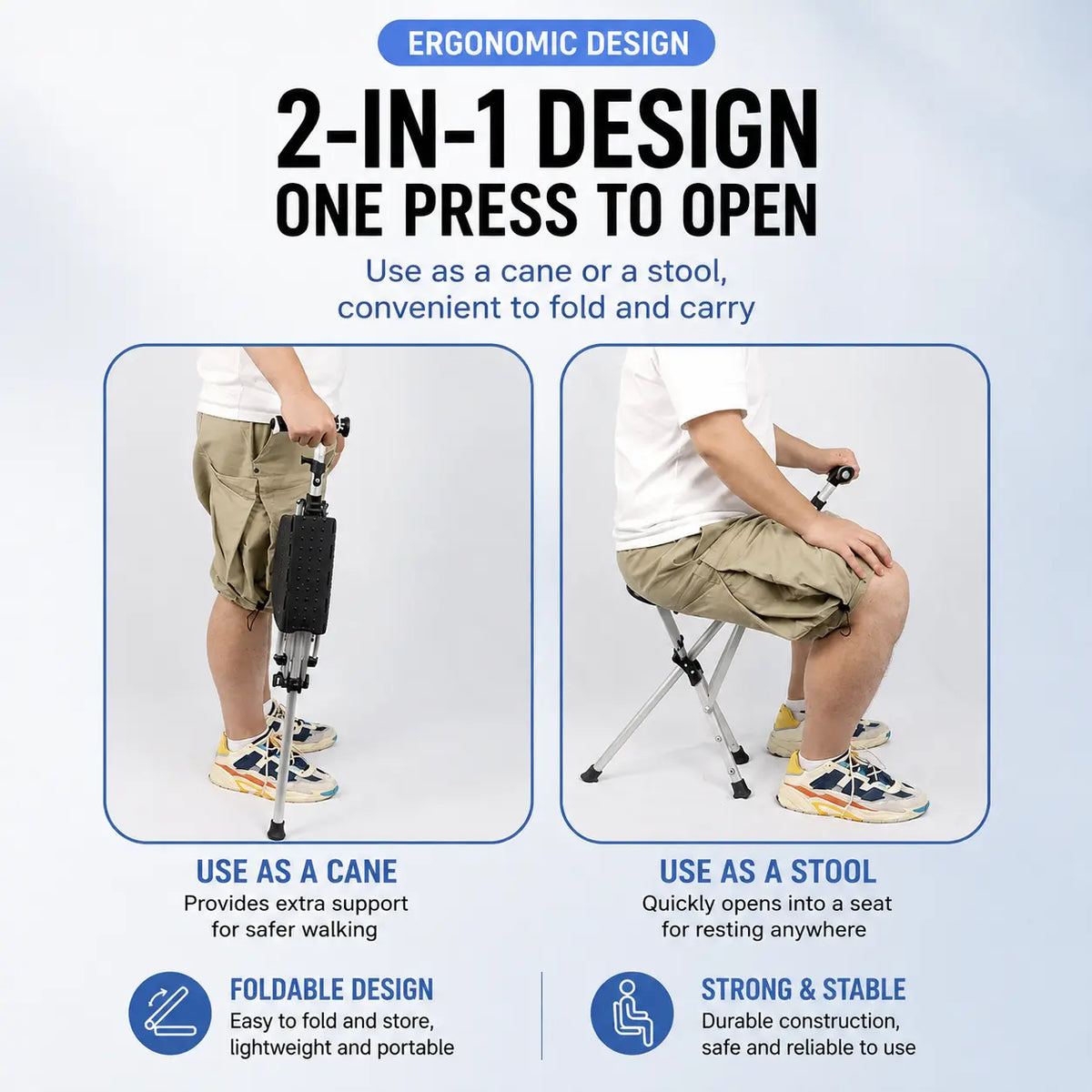 Folding Cane Stool Novva Living