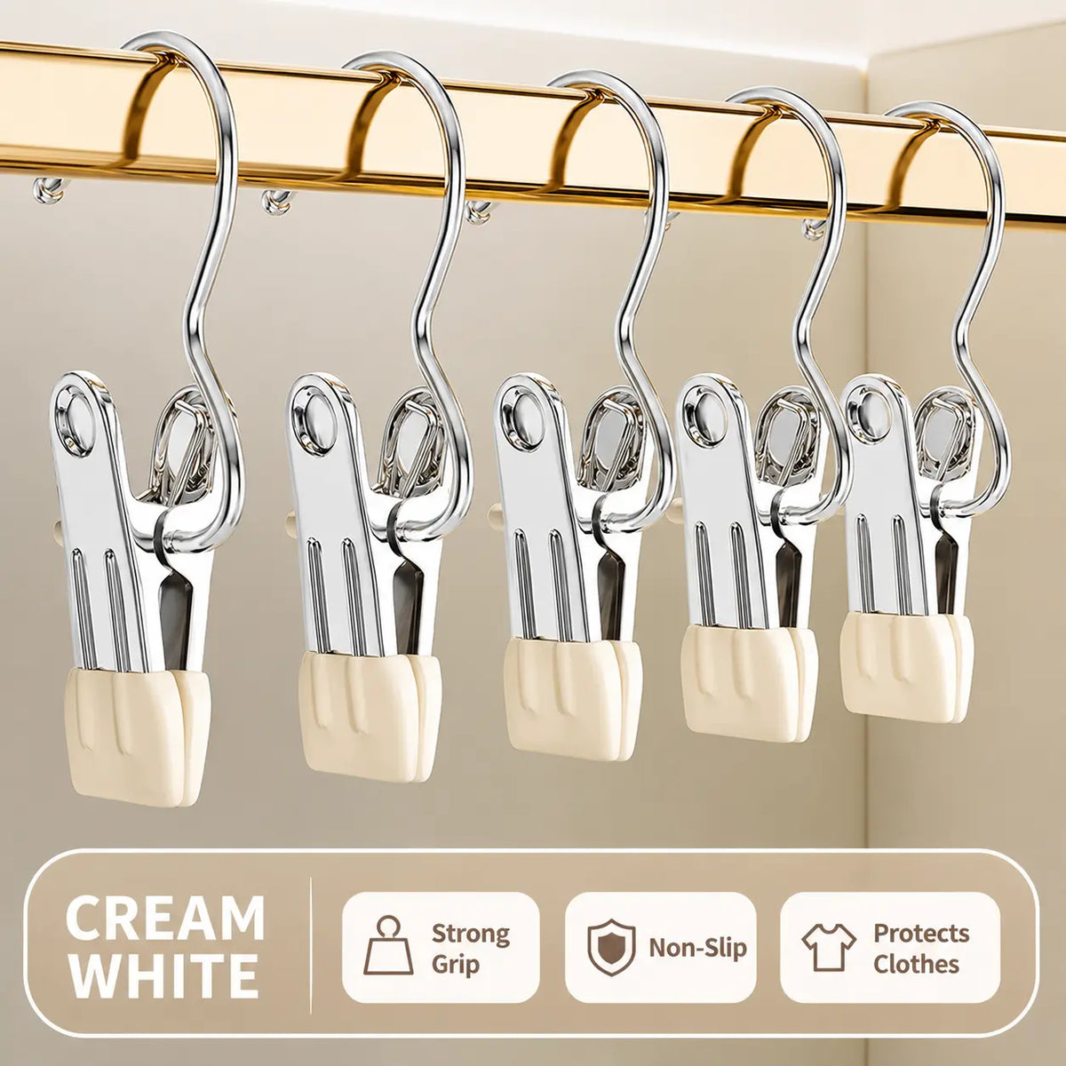 Stainless Steel Multi-Purpose Storage Clips Novva Living