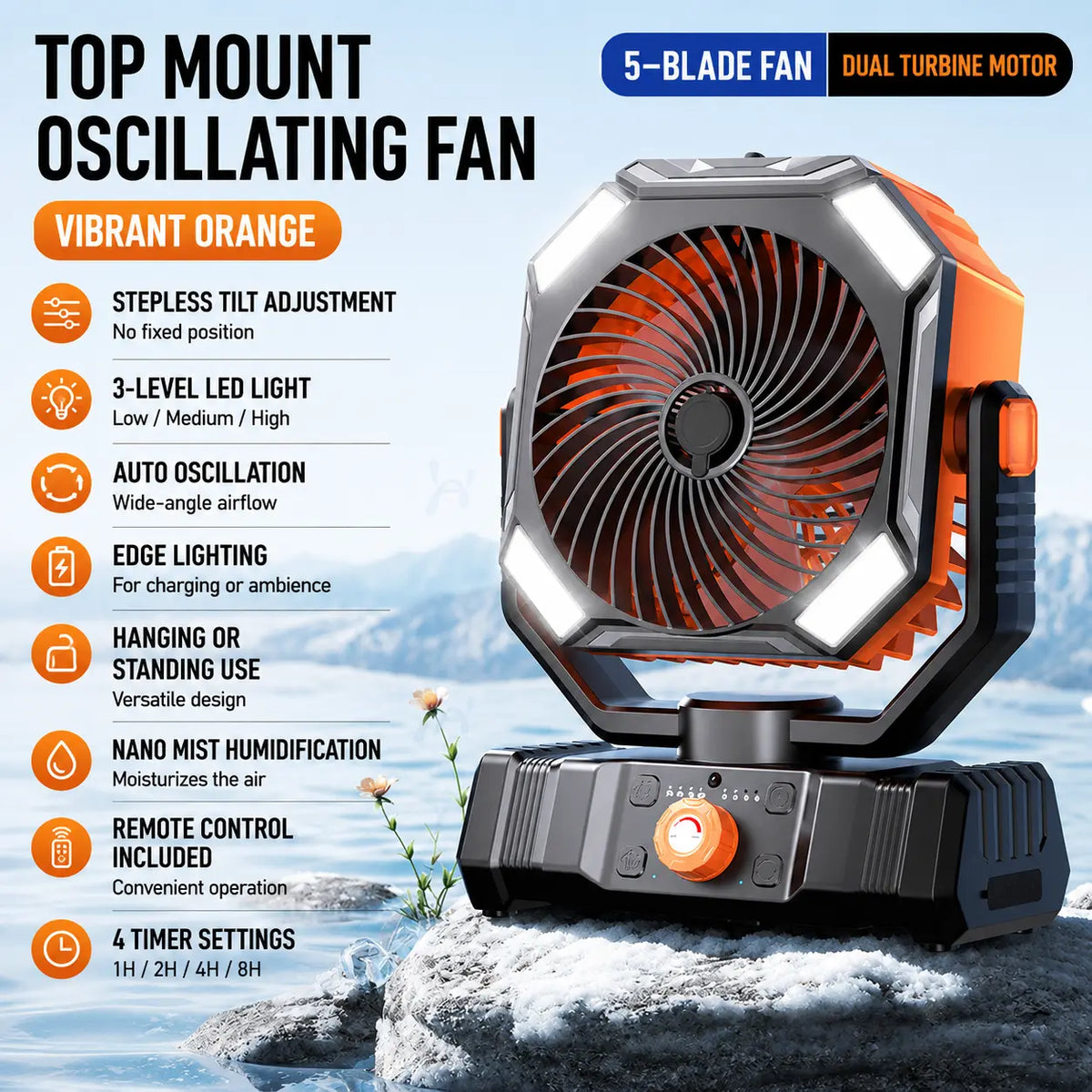 Outdoor Camping Fan Novva Living