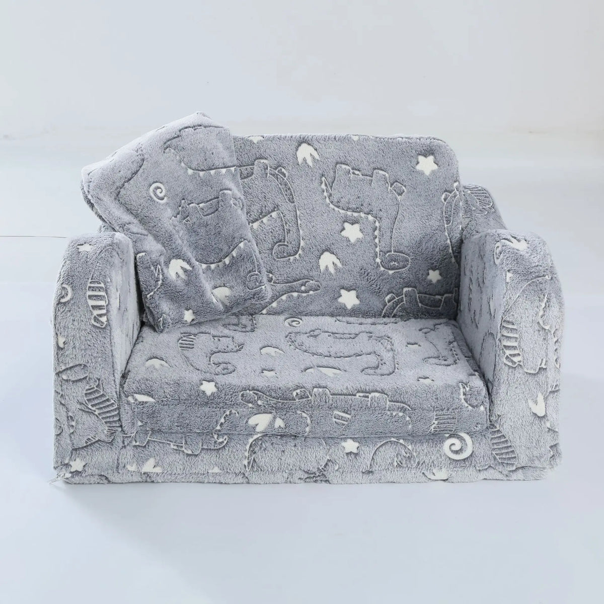 Children's Foldable Plush Sofa Chair with Blanket Novva Living