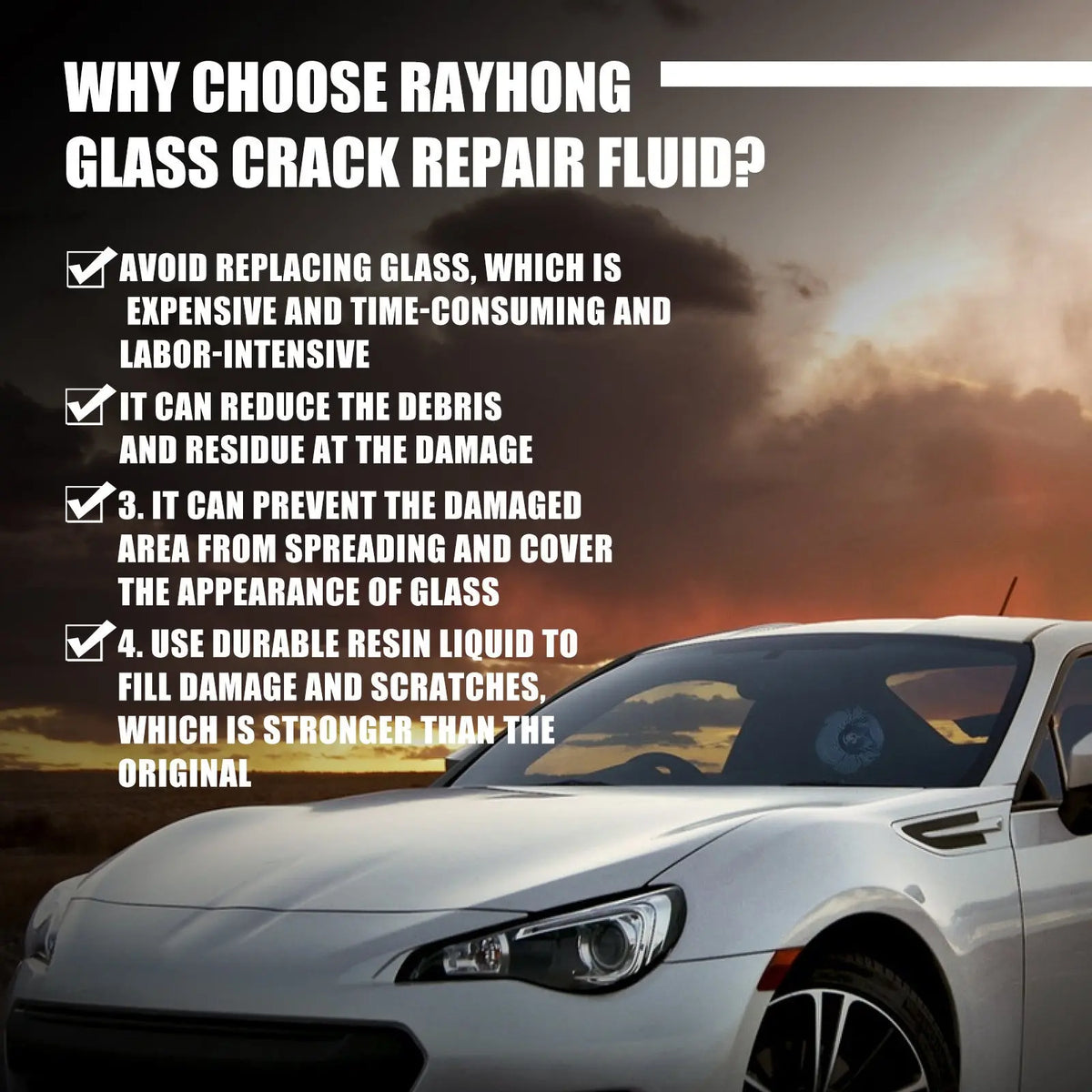 Windshield Crack Sealant Quick-Setting Glass Adhesive Novva Living