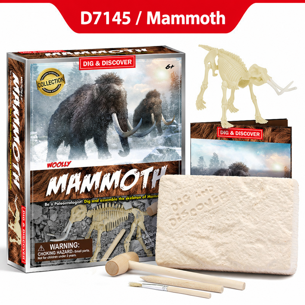 Kit de Escavação de Dinossauros e Animais (Faça Você Mesmo)