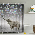 Elephant Waterproof Shower Curtain Novva Living