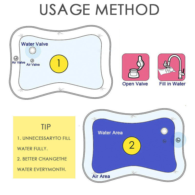 Baby Inflatable Water Play Mat Sea World