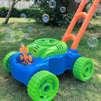 Children's Hand-Push Electric Bubble Machine Tank Car Outdoor Toy