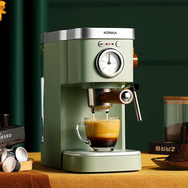 Semi-Automatic Espresso Machine Capsule Compatible with Milk Frother