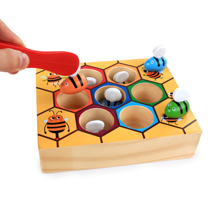 Wooden Beehive Colour Recognition Game for Babies & Toddlers