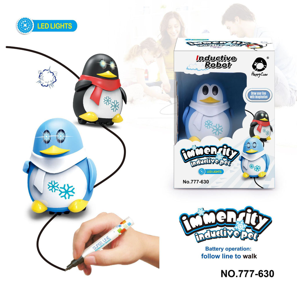 Line-Following Sensor Robot & Penguin Toy
