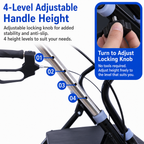 Foldable Four-Wheeled Walking Trolley