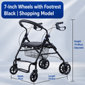 Foldable Four-Wheeled Walking Trolley