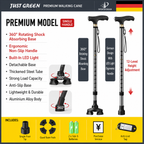 Folding Four-Legged Telescopic Cane with LED Light