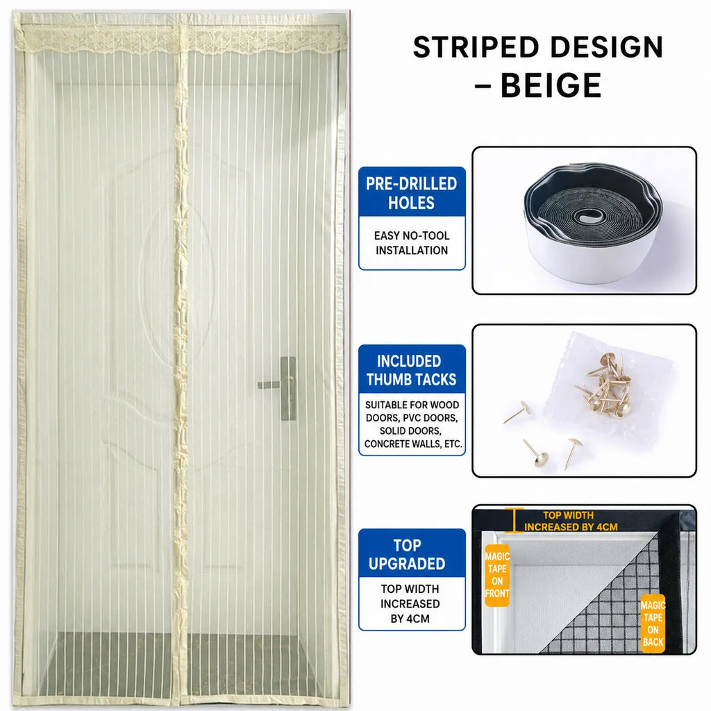 Magnetic Velcro Screen Door Curtain Novva Living