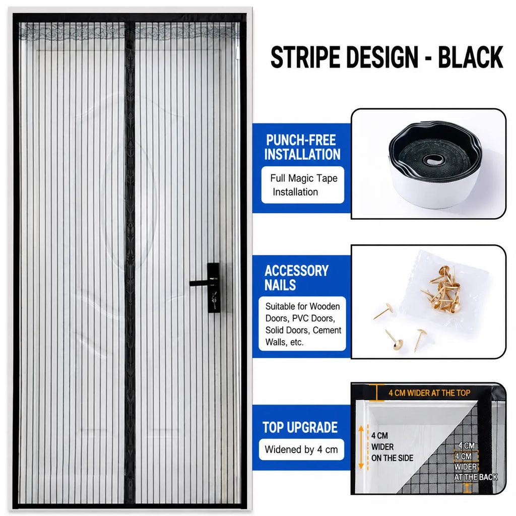 Magnetic Velcro Screen Door Curtain Novva Living