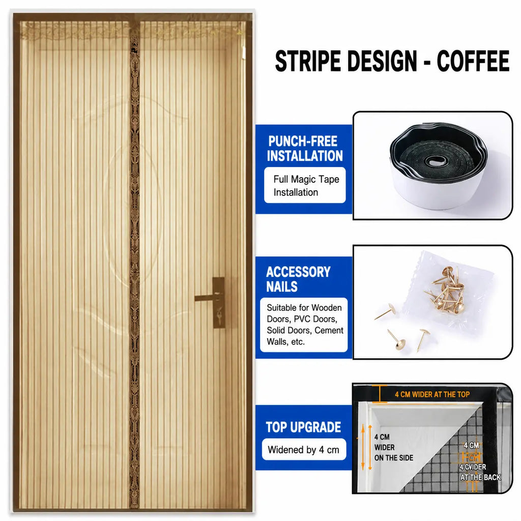 Magnetic Velcro Screen Door Curtain Novva Living