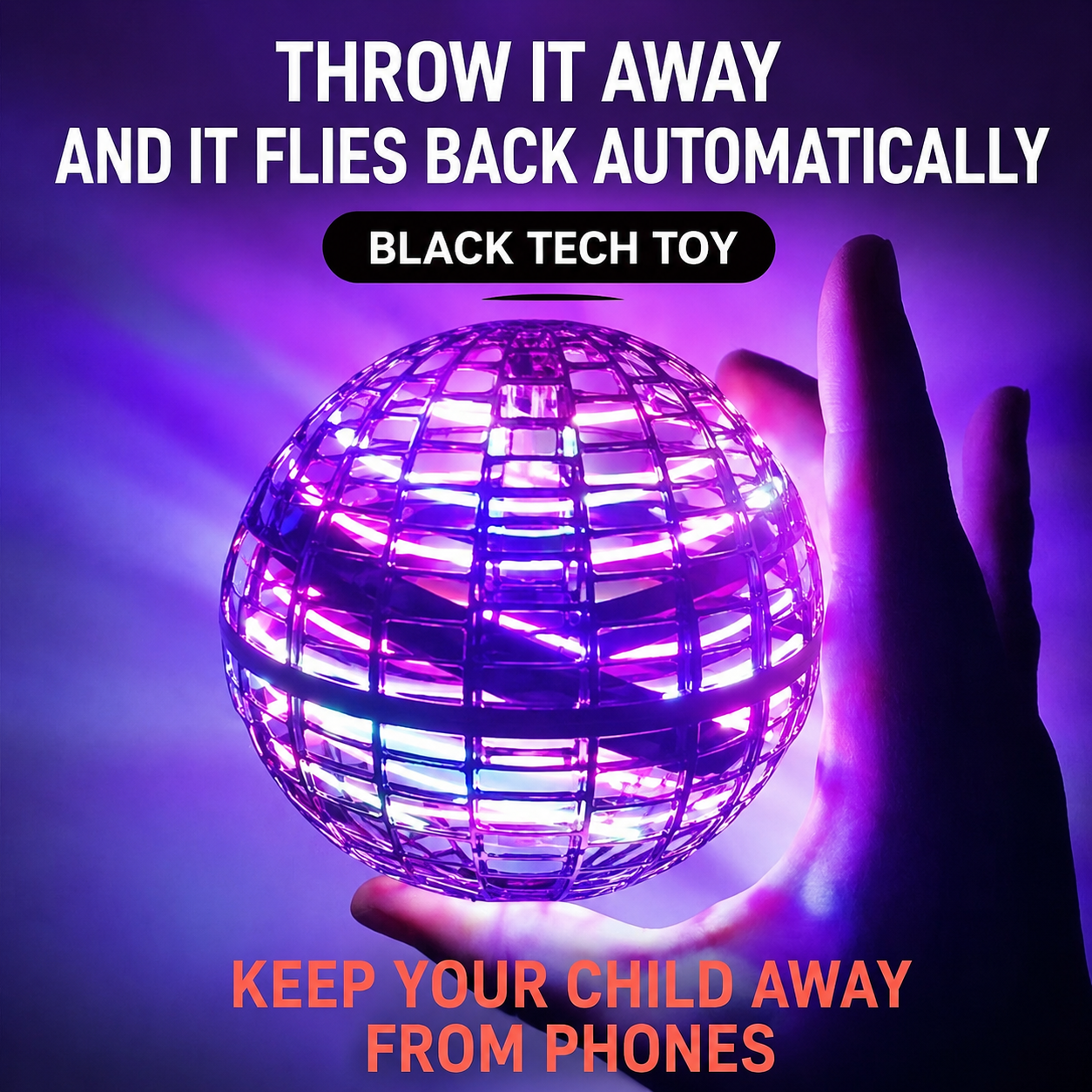 UV Magic Flying Spin Ball