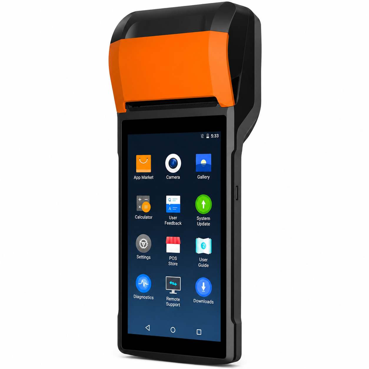 Handheld Android POS Terminal with Built-In Printer