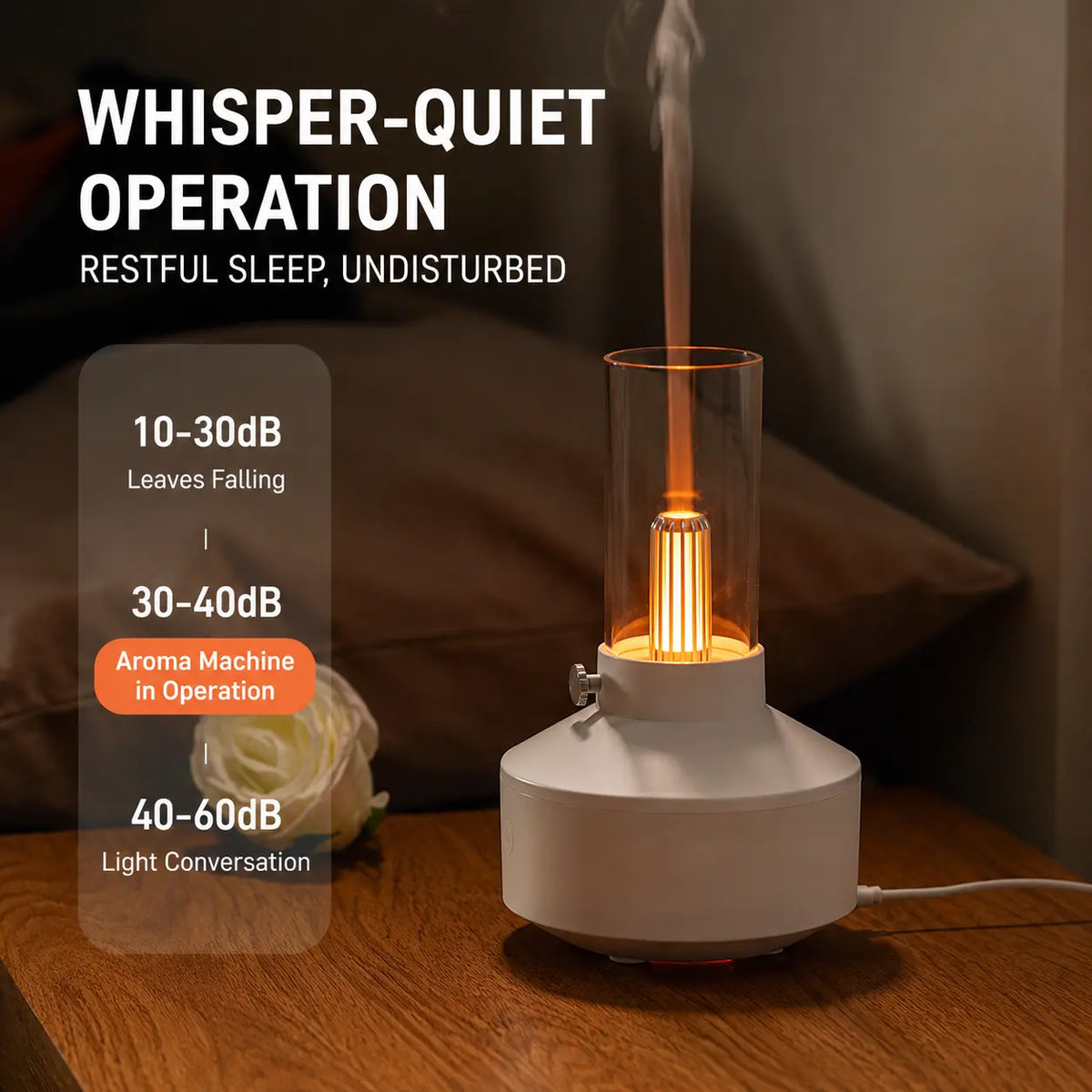 Retro Candlelight Aromatherapy Diffuser & Humidifier Desktop Atmosphere Light Novva Living
