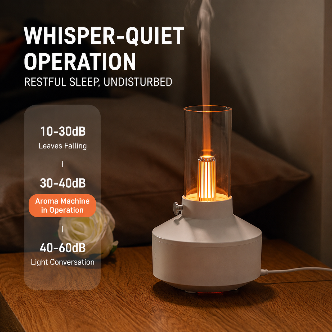 Retro Candlelight Aromatherapy Diffuser & Humidifier Desktop Atmosphere Light