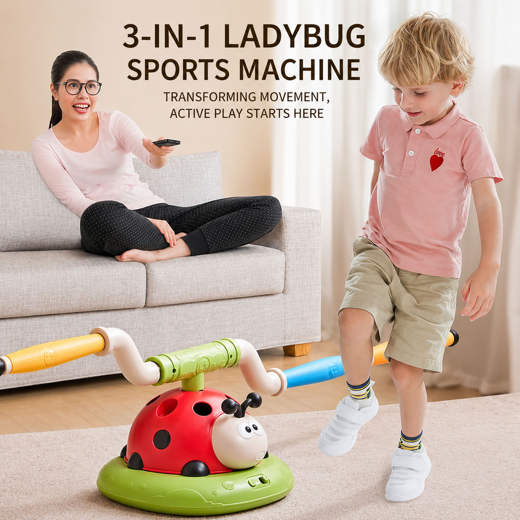 Children's Beetle Sensory Exercise Machine Skipping Rope Hooping & Stepping Toy