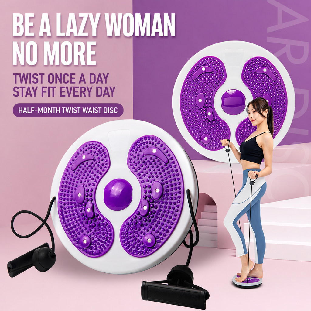 Half-Moon Magnetic Waist Twisting Disc with Drawstring