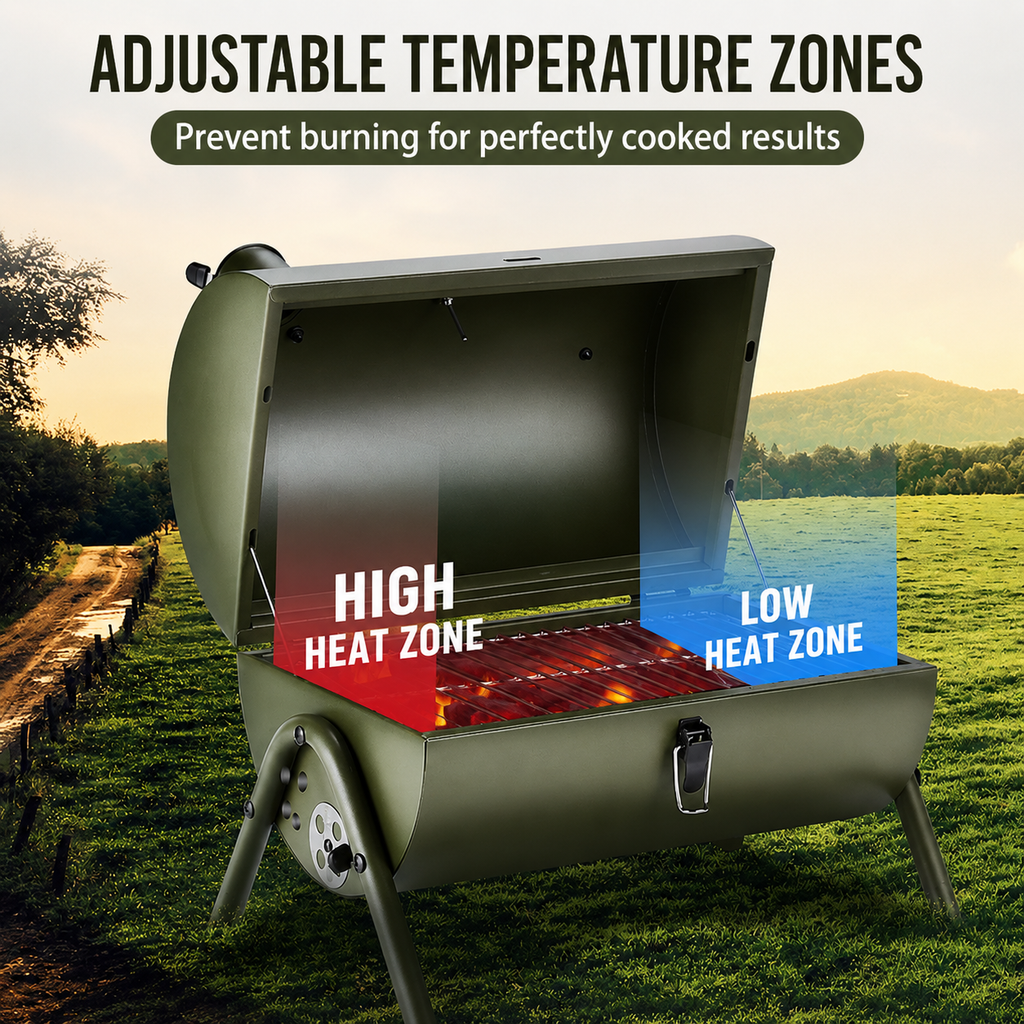 Portable Charcoal BBQ Grill Set