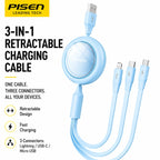 3-in-1 Retractable Fast Charging Cable Novva Living