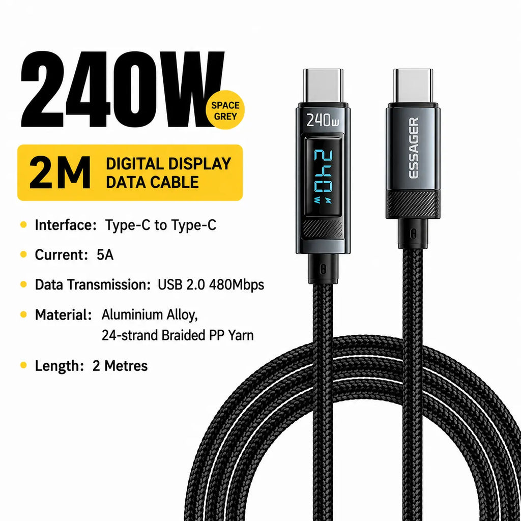 USB-C Braided Fast Charging Cable Novva Living