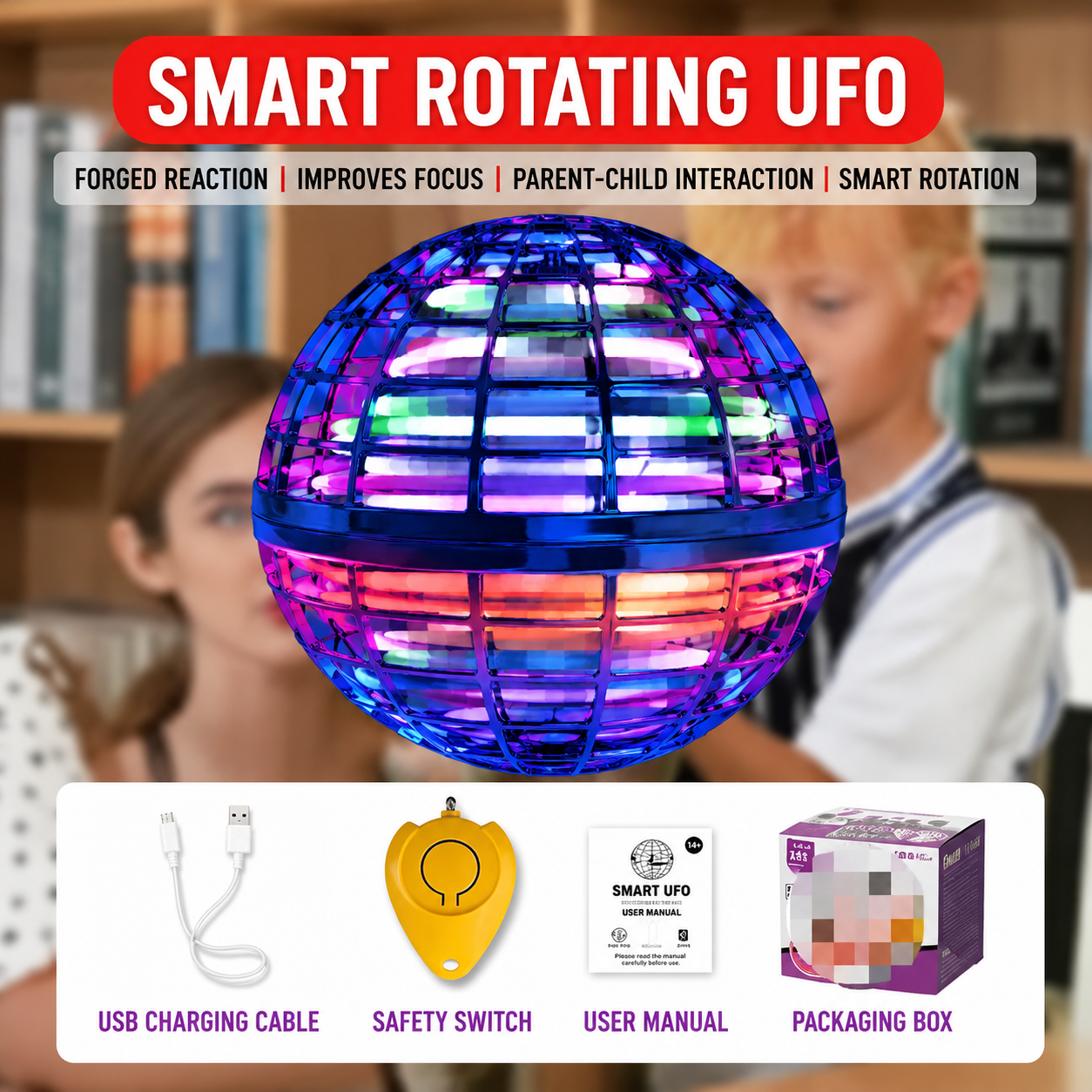 UV Magic Flying Spin Ball