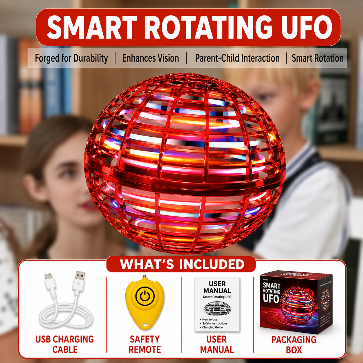 UV Magic Flying Spin Ball