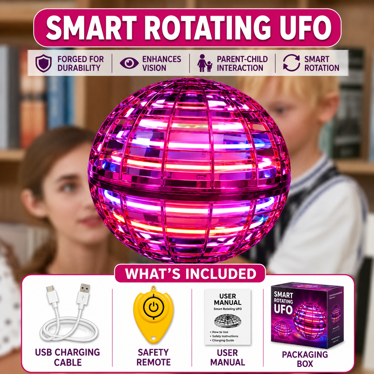 UV Magic Flying Spin Ball