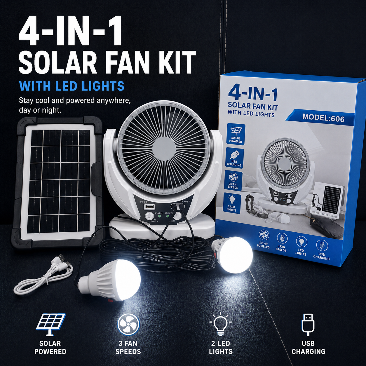 Solar Camping Fan