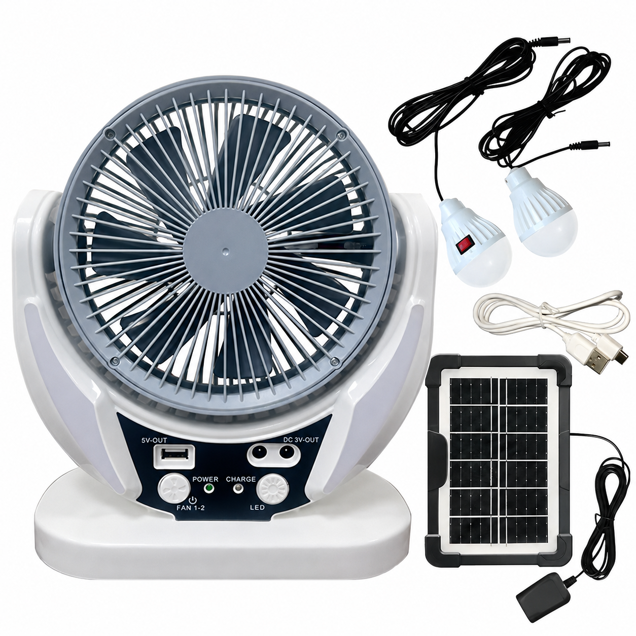 Solární Kempingový Ventilátor