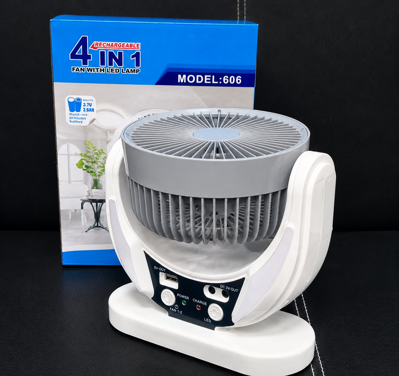 Solární Kempingový Ventilátor