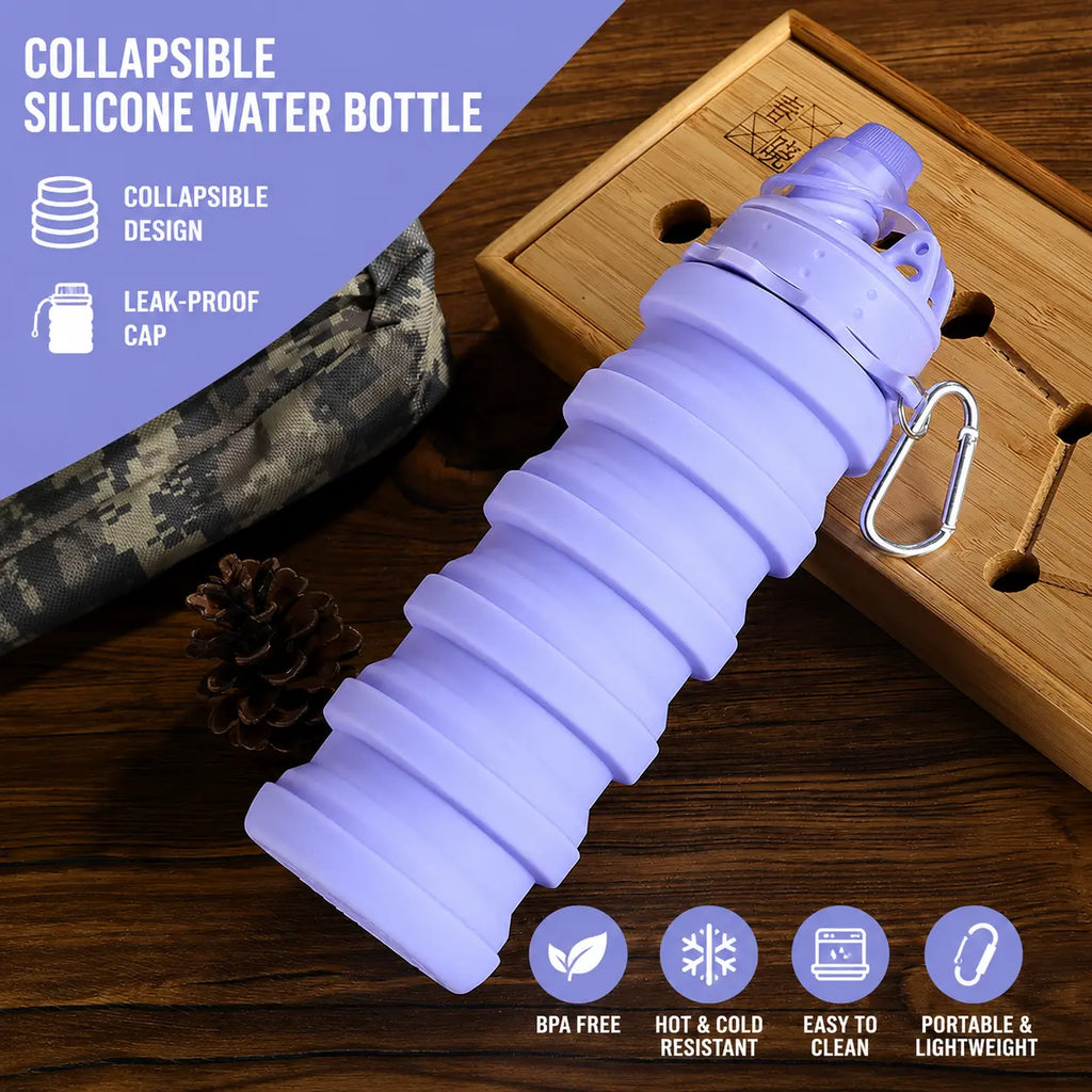 Silicone Folding Sports Water Bottle Novva Living