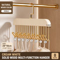 Solid Wood 8-Hook Wall Hanger