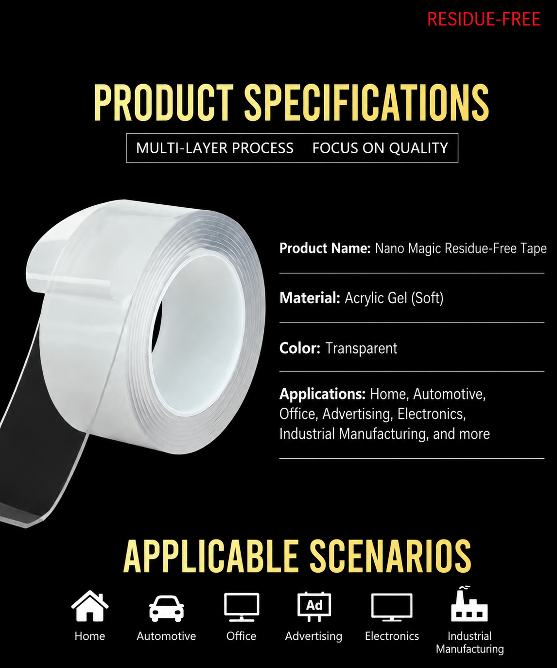 Double-Sided Nano Gel Tape