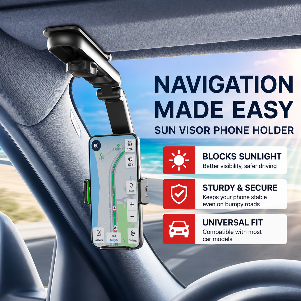 Support de Téléphone de Voiture pour Pare-Soleil