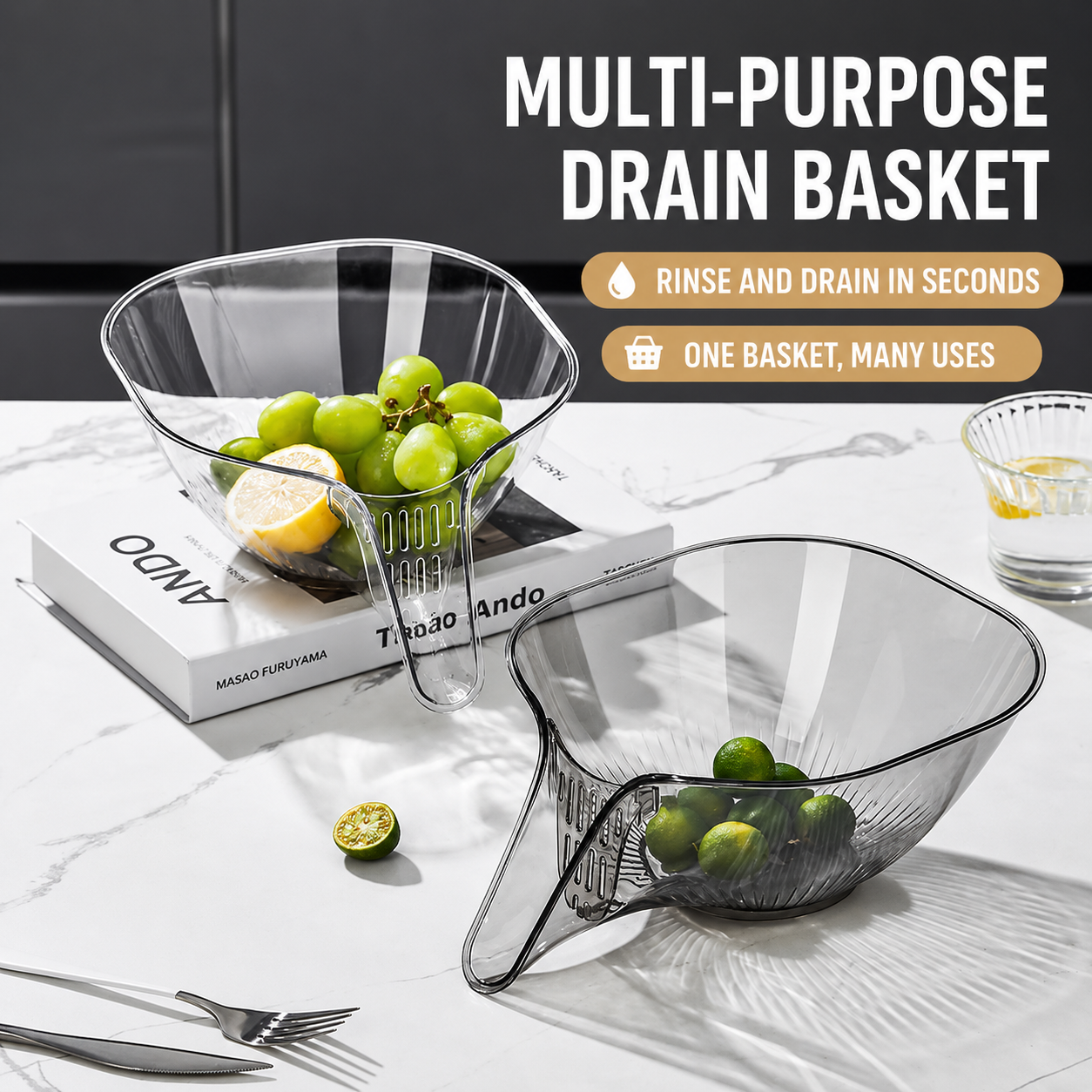 Panier de vidange multifonctionnel pour cuisine