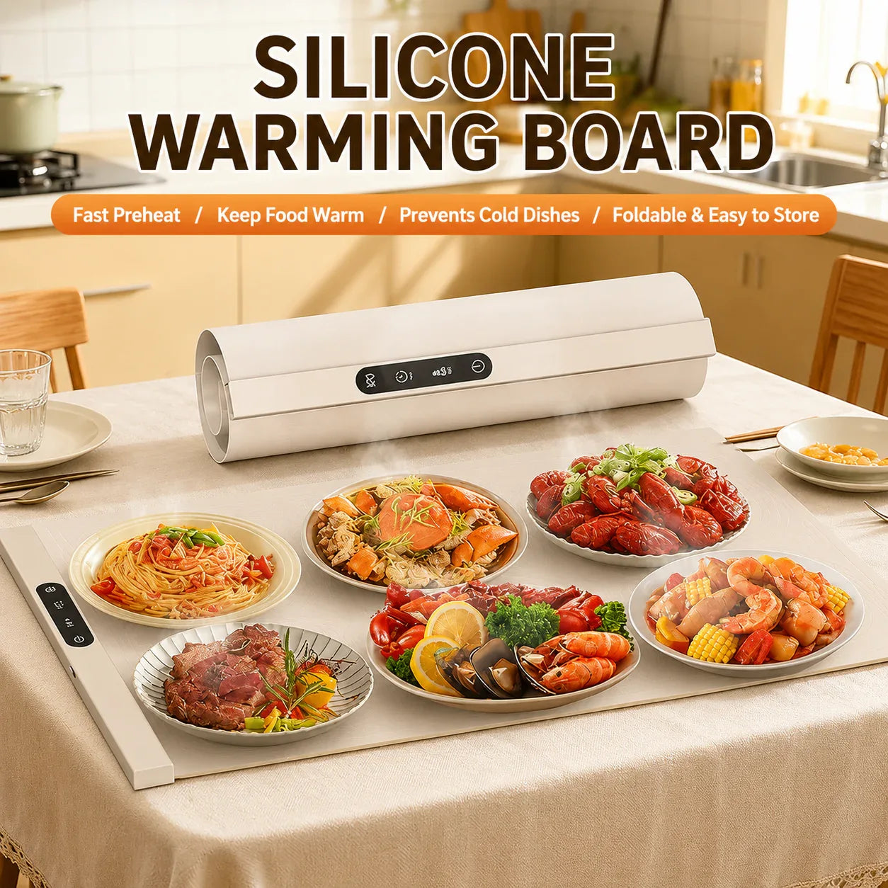 Planche chauffante en silicone de qualité alimentaire