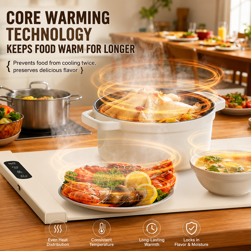 Planche chauffante en silicone de qualité alimentaire