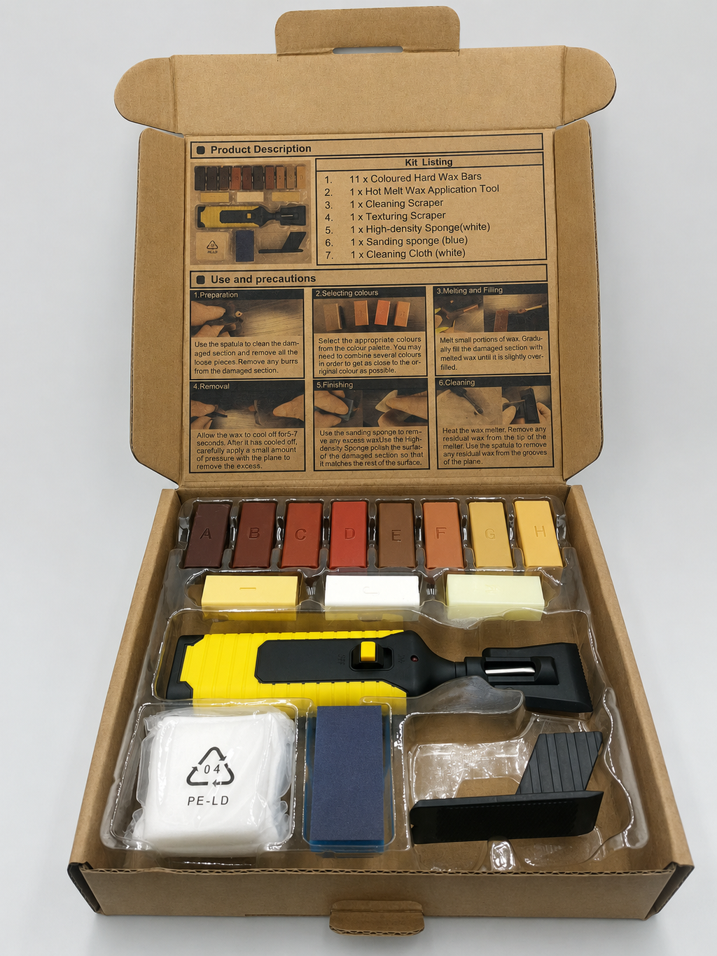 Kit de réparation pour planchers et meubles en bois