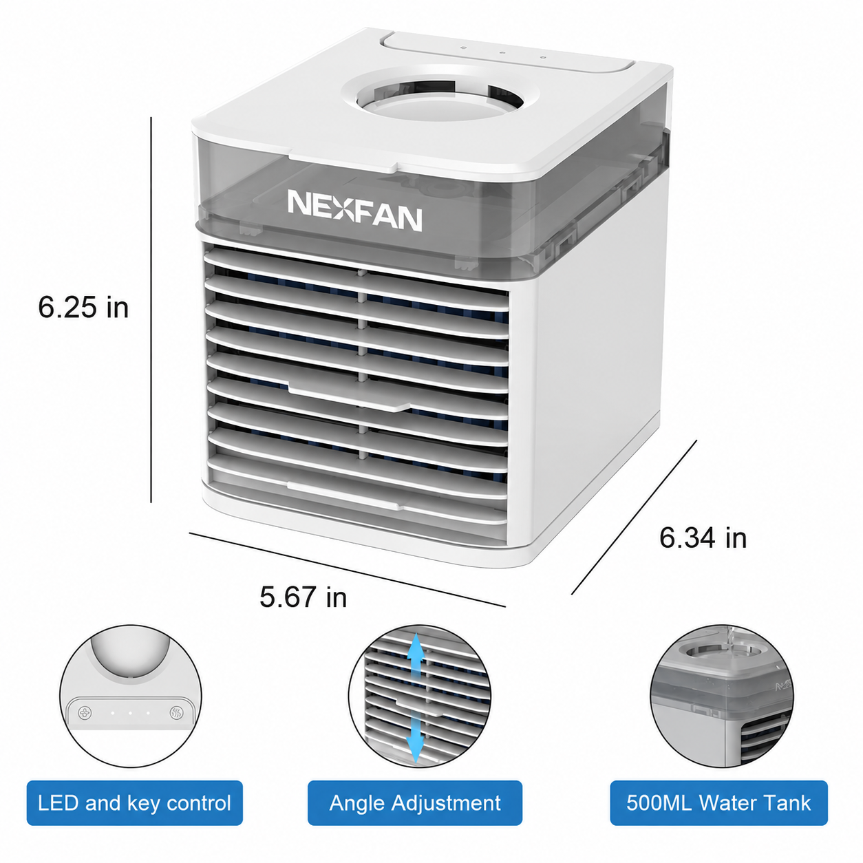 Desktop Water Cooling Fan with Ice & Mist Spray