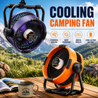 Camping Fan with Night Light & Remote Control