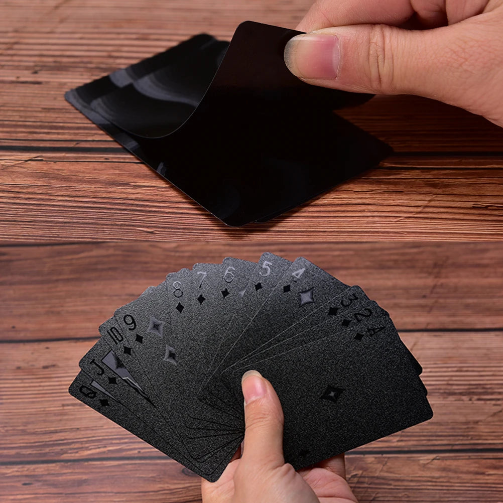 Waterproof Black Diamond Plastic Playing Cards