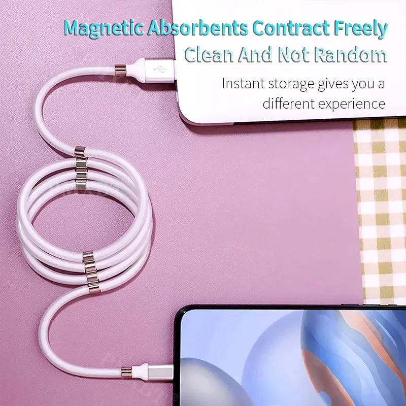 Magnetic Self-Winding Charging Cable Novva Living