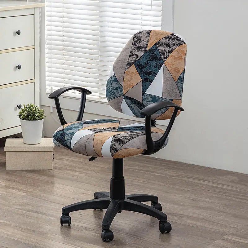 Printed Elastic Office Chair Cover Novva Living