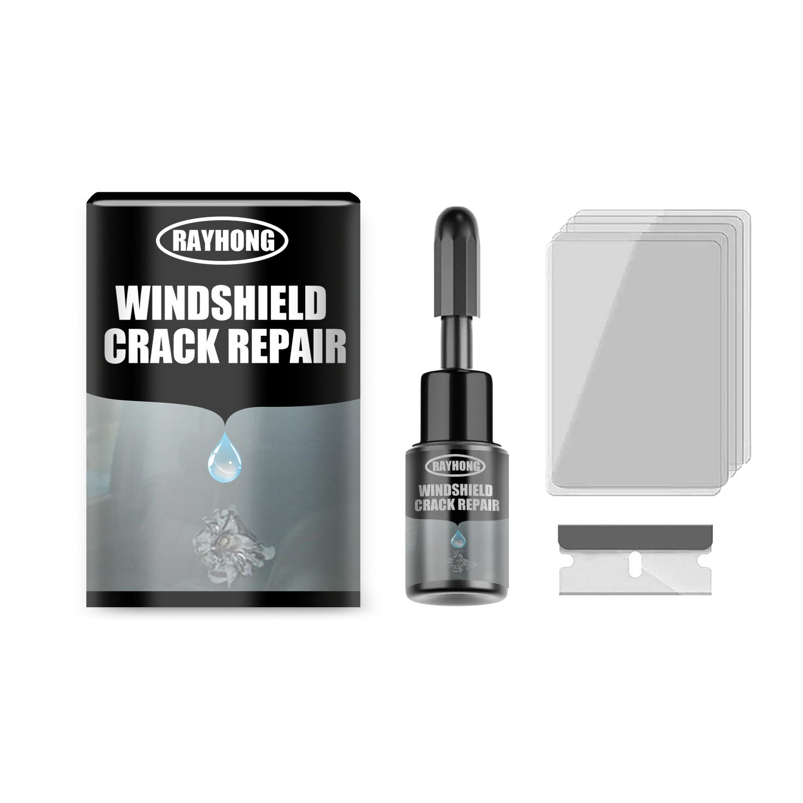 Windshield Crack Sealant Quick-Setting Glass Adhesive