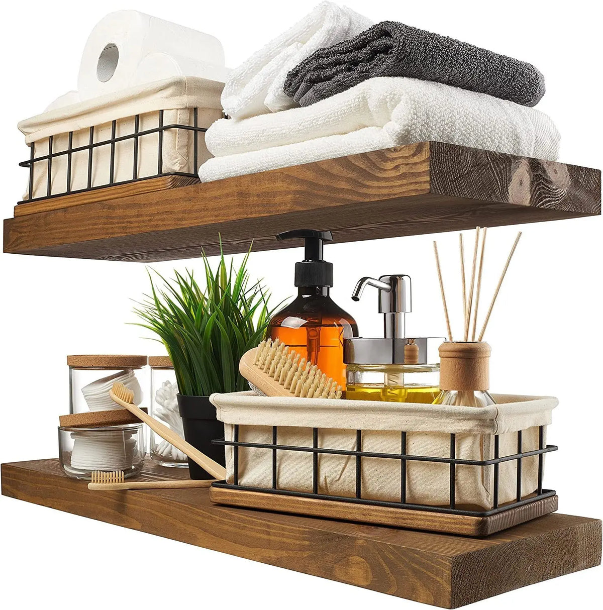 Solid Wood Floating Wall Shelves Novva Living